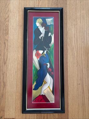 Signed Linda Le Kinff French Serigraph in Color Arabesque